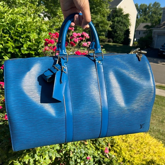 Louis Vuitton Keepall 45 Blue Epi Leather - Picture 1 of 15